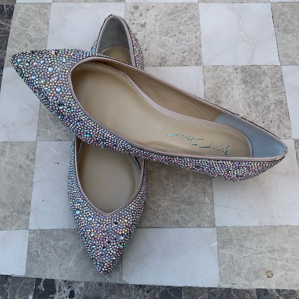 🌟New Betsy Johnson  Rhinestone Jude Evening Flats🌟